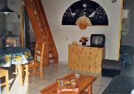 FeWo FKK Anlage OASIS, Blick auf Kinderzimmer, Mansardentreppe und Schlafzimmer