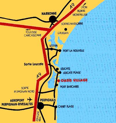 Oasis liegt zwischen Narbonne und Perpignan